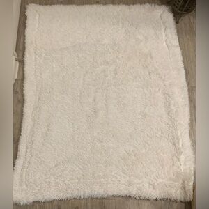 White Furry Throw